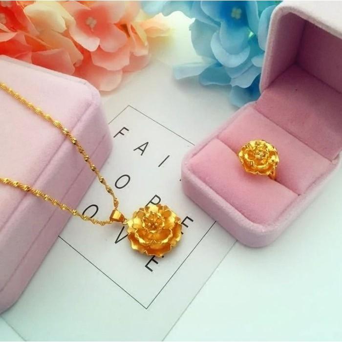 超高質感高度仿真24K金女用黃金項鍊，K金不掉色 H06-細節圖2