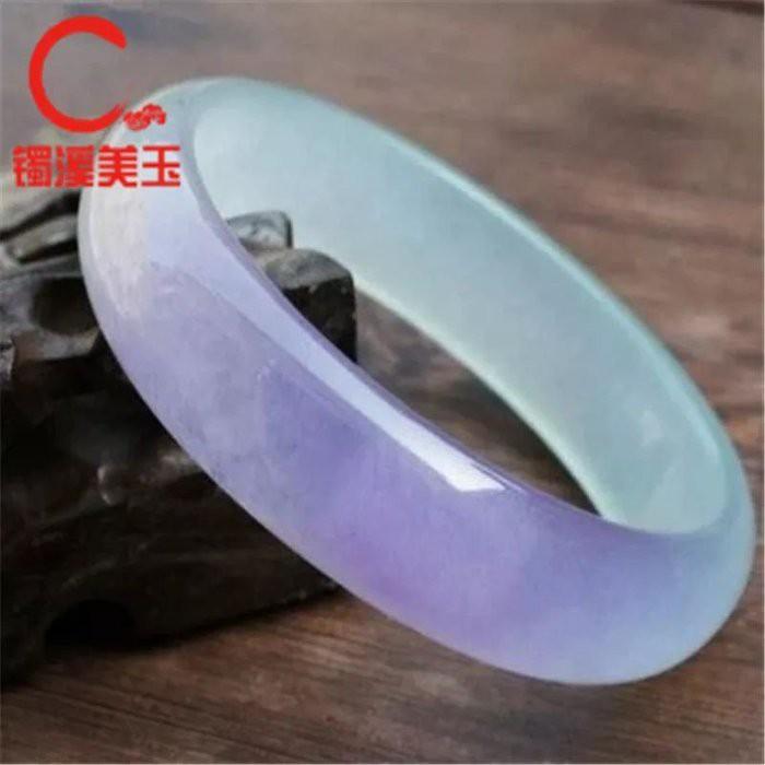 《Muse du Louvre-羅浮宮珠寶》精選冰種細膩浪漫紫羅蘭花香翡翠玉鐲-細節圖2