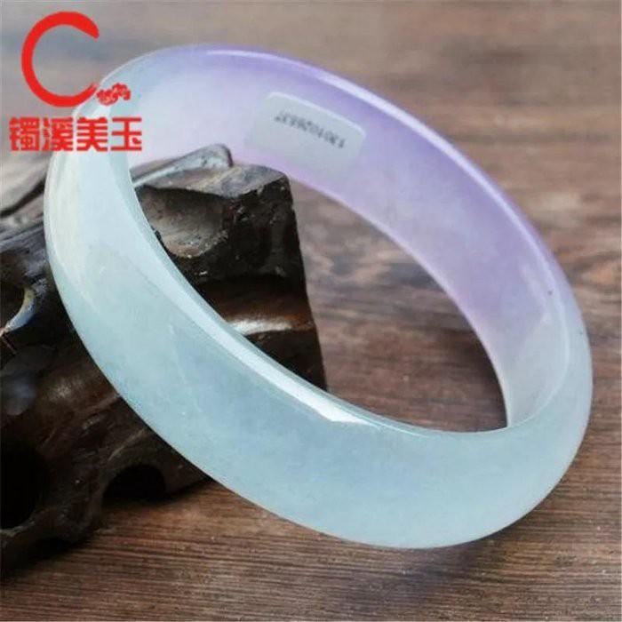 《Muse du Louvre-羅浮宮珠寶》精選冰種細膩浪漫紫羅蘭花香翡翠玉鐲-細節圖3