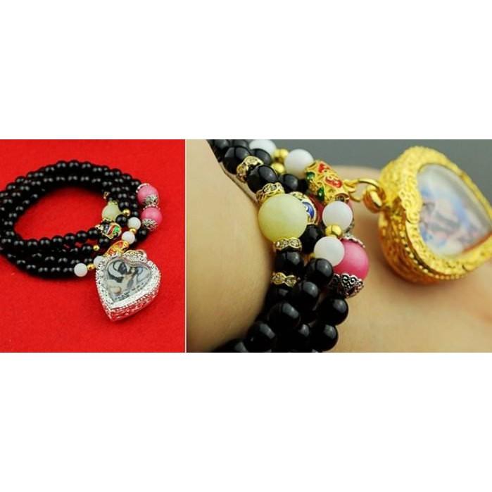 泰國佛牌正品， 阿贊明九尾狐仙手鍊/項鍊兩用佛牌，招挑花， 鎖心，助人緣愛情，提升魅力，招財，挽回感 情-細節圖2