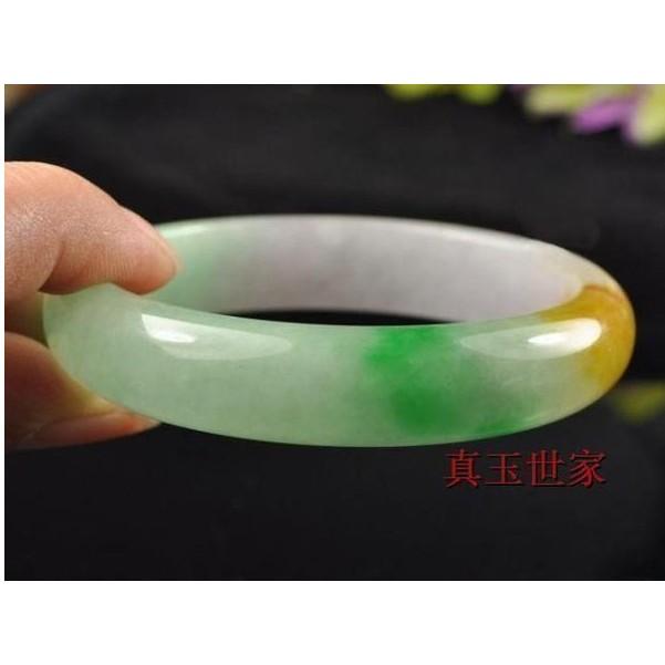 《宮廷珠寶》精選鮮透愛戀甜蜜薰衣草翡翠玉鐲 ，古樸寶光，玉質細膩H46-細節圖3