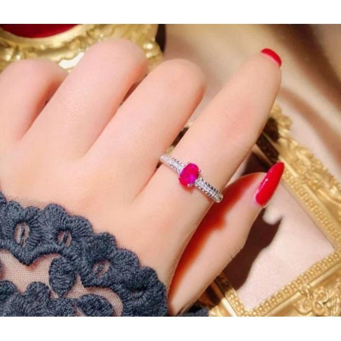 《禦寶苑》2克拉紅寶石鑽戒+K金戒台(戒圍可調)，款式任選，名媛貴婦必備款，全台最低價 H02-細節圖2