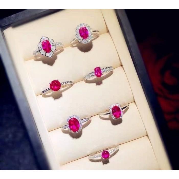 《禦寶苑》2克拉紅寶石鑽戒+K金戒台(戒圍可調)，款式任選，名媛貴婦必備款，全台最低價 H02-細節圖3