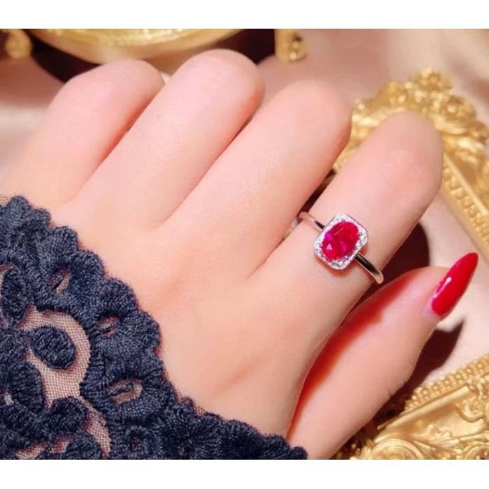 《禦寶苑》5克拉紅寶石鑽戒+K金戒台(戒圍可調)，款式任選，名媛貴婦必備款，全台最低價 H06-細節圖2