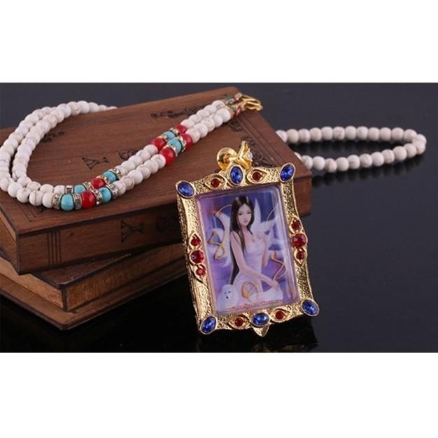 泰國佛牌正品，龍普年開光，九尾狐仙佛牌，招挑花， 鎖心，助人緣愛情，提升魅力，招財，挽回感情-細節圖2