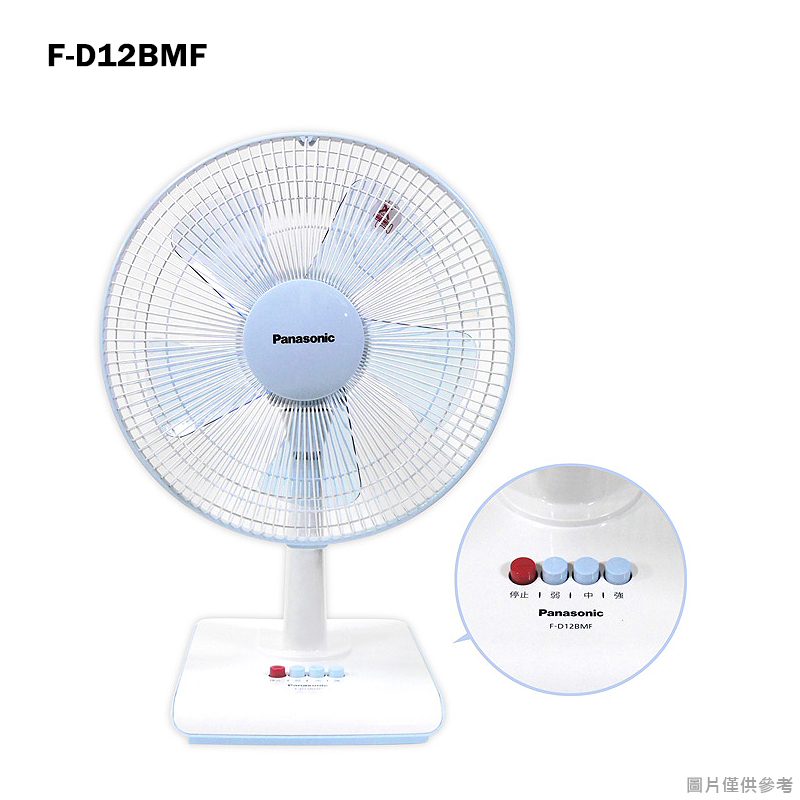 Panasonic國際家電 F-D12BMF 12吋5枚扇AC電風扇 粉彩藍-細節圖3