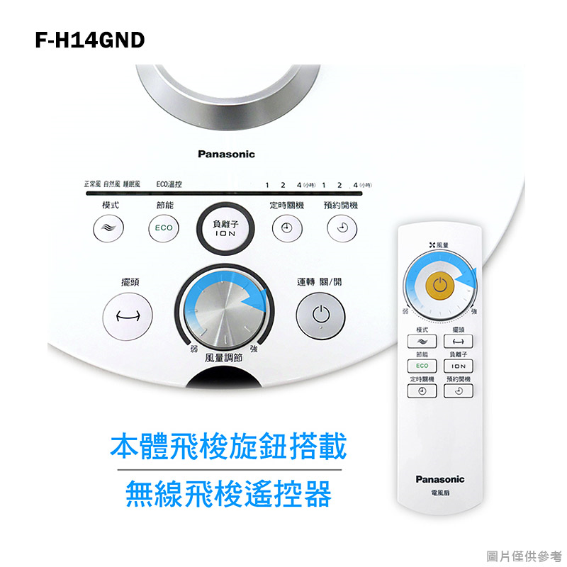 Panasonic國際家電【F-H14GND】14吋7枚扇DC旗艦型電風扇-科技灰-細節圖3