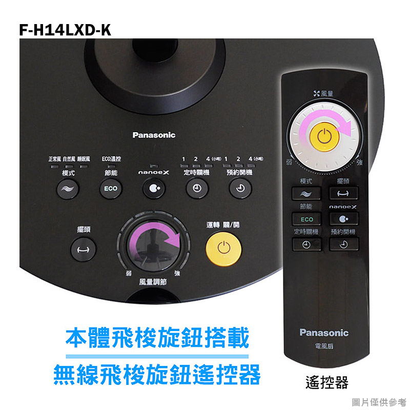 Panasonic國際家電【F-H14LXD-K】14吋7枚扇DC清淨型電風扇-棕-細節圖3