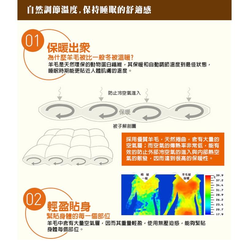 【寢具】嚴選100%純天然特級羊毛被3KG-細節圖4