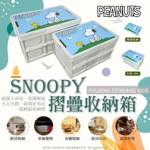 「日本🇯🇵」摺疊收納箱30L-史努比 SNOOPY 正版授權