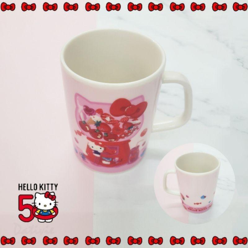 「日本」杯子－－－盤子-HELLO KITTY 50TH三麗鷗SANRIO正版授權