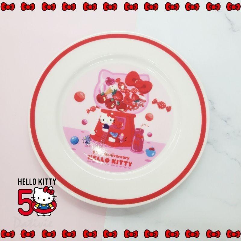 「日本🇯🇵」杯子－－－盤子-HELLO KITTY 50TH三麗鷗SANRIO正版授權-細節圖5