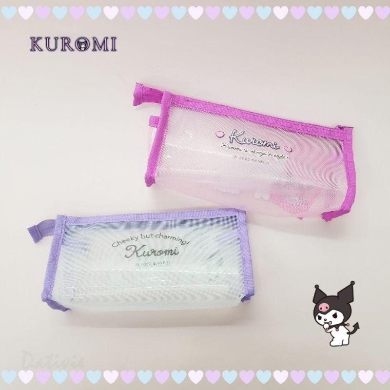「日本🇯🇵」棉紗旅行化妝包 收納 庫洛米 KUROMI 三麗鷗SANRIO正版授權-細節圖2
