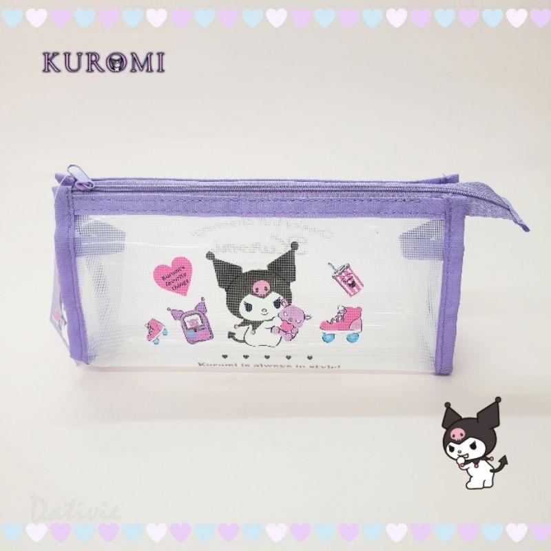 「日本🇯🇵」棉紗旅行化妝包 收納 庫洛米 KUROMI 三麗鷗SANRIO正版授權-細節圖4