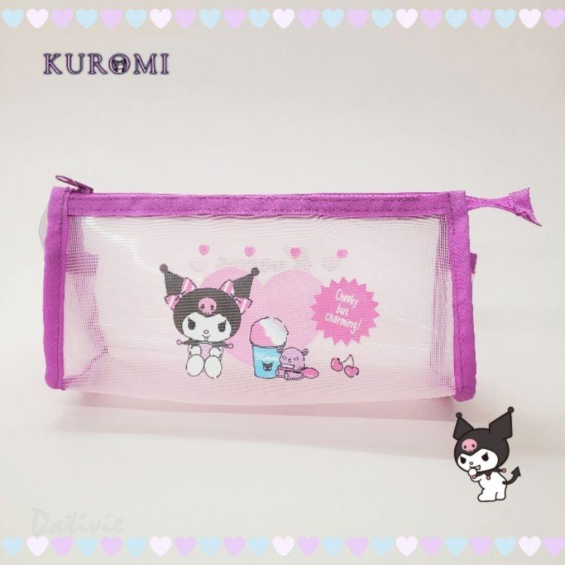 「日本🇯🇵」棉紗旅行化妝包 收納 庫洛米 KUROMI 三麗鷗SANRIO正版授權-細節圖5