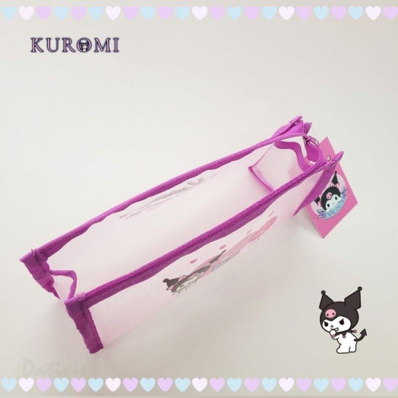「日本🇯🇵」棉紗旅行化妝包 收納 庫洛米 KUROMI 三麗鷗SANRIO正版授權-細節圖6