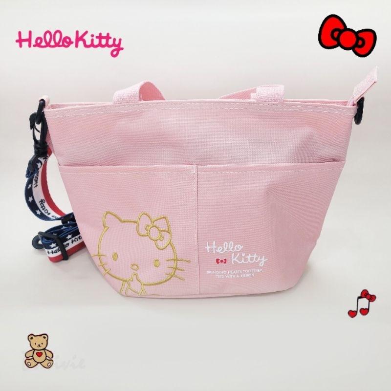 「日本🇯🇵」刺繡兩用手提袋 粉 黑 紅 HELLO KITTY 三麗鷗SANRIO正版授權-細節圖6