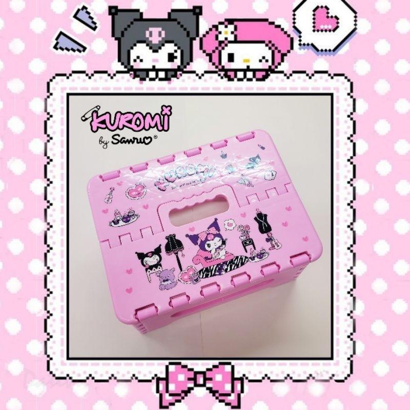 「日本🇯🇵」收合矮凳椅-KUROMI 庫洛米 粉 紫 三麗鷗ＳＡＮＲＩＯ正版授權-細節圖3