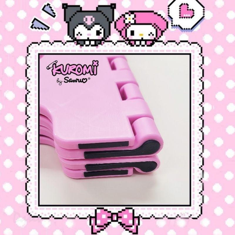 「日本🇯🇵」收合矮凳椅-KUROMI 庫洛米 粉 紫 三麗鷗ＳＡＮＲＩＯ正版授權-細節圖4