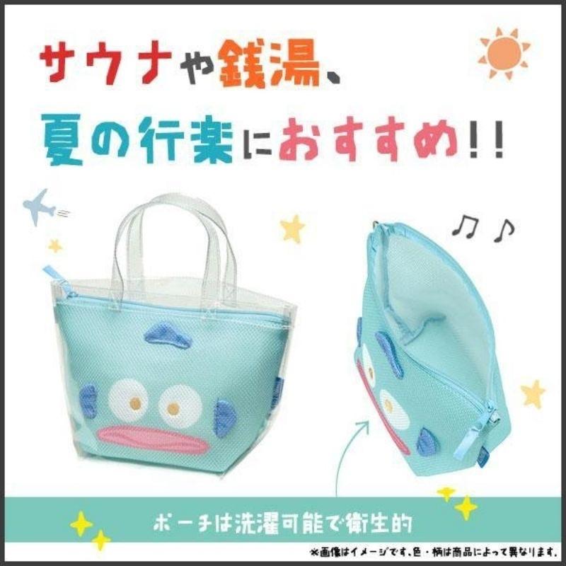 「日本🇯🇵」網狀收納包附透明提袋 收納 庫洛米 漢頓 三麗鷗SANRIO正版授權-細節圖3