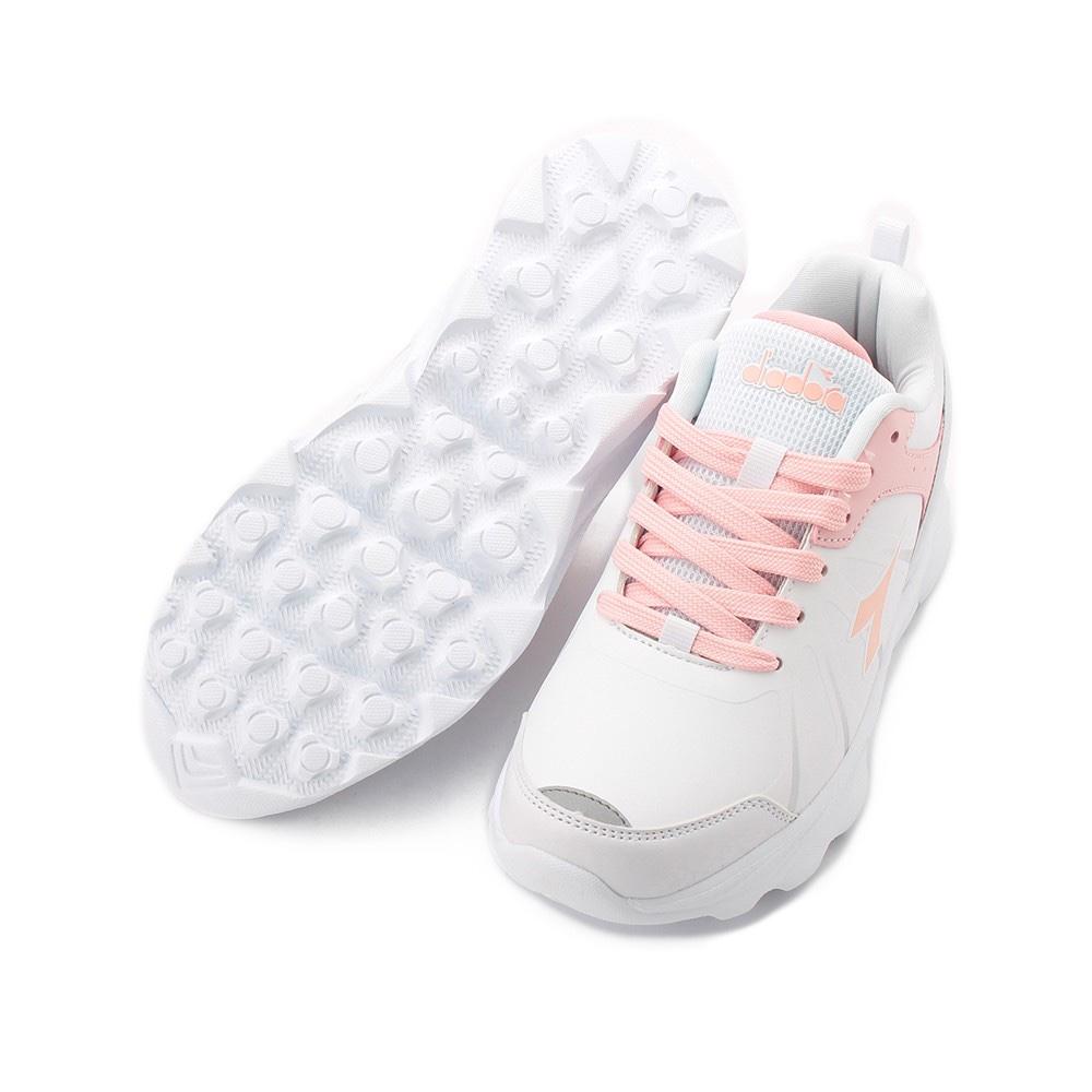 『DIADORA 』綁帶休閒運動鞋 白粉 DA9AWJ7972 女鞋-細節圖4