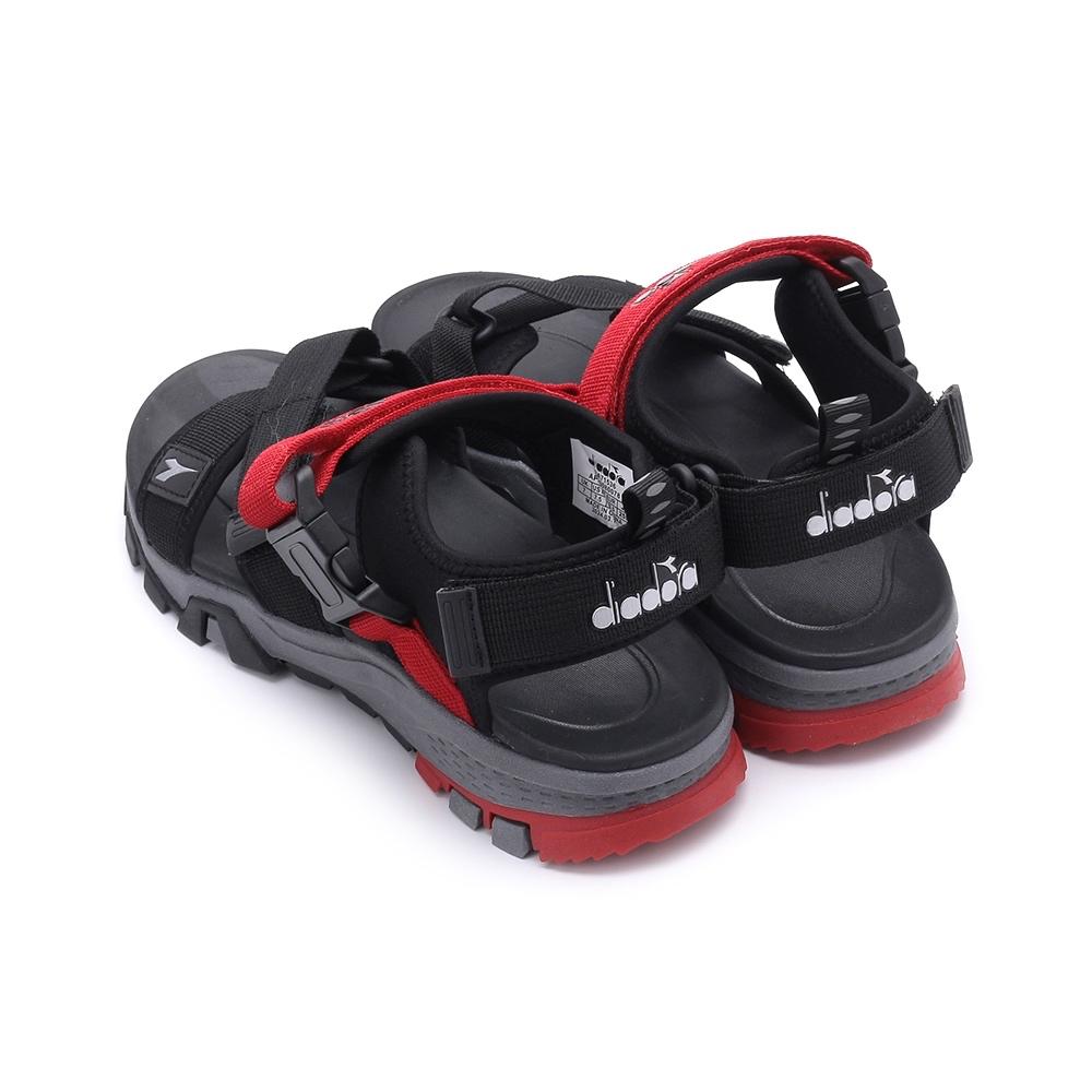『DIADORA』 男織帶運動涼鞋-沙灘鞋 健走鞋 水陸鞋 DA71536 黑紅-細節圖3