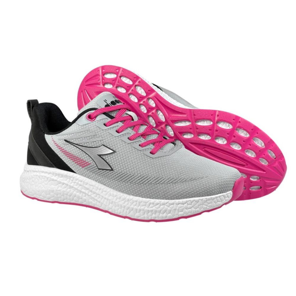 『DIADORA』女段專業輕量慢跑鞋(灰桃)-細節圖3