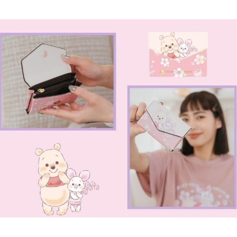 「日本🇯🇵」春暖花開櫻花信封零錢包-迪士尼 DISNEY 維尼小豬/奇奇蒂蒂/史迪奇安琪 正版授權-細節圖6