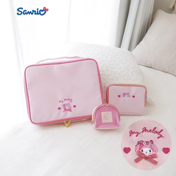 「日本🇯🇵」緞面旅行收納包3入組-三麗鷗SANRIO正版授權-細節圖3