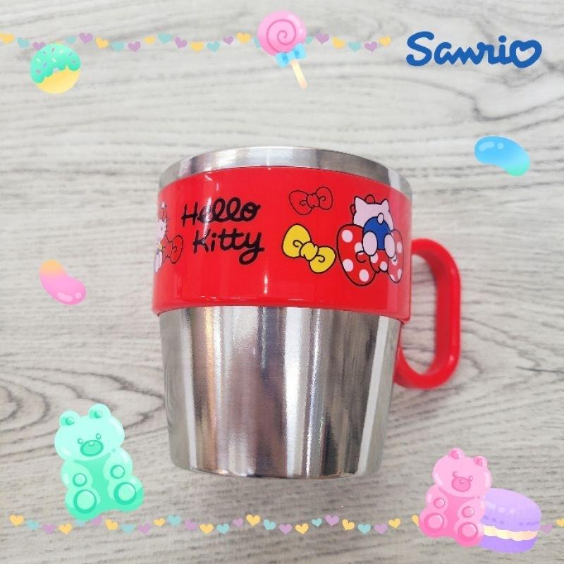 「日本🇯🇵」不鏽鋼疊疊杯-三麗鷗sario kitty紅/kitty粉/大眼蛙/酷企鵝 正版授權-細節圖4