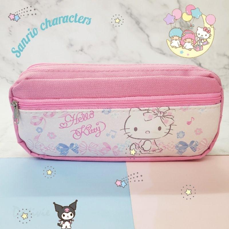 「日本🇯🇵」三拉筆袋-三麗鷗SANRIO 庫洛米黑/庫洛米紫/KITTY/雙子星 正版授權-細節圖4