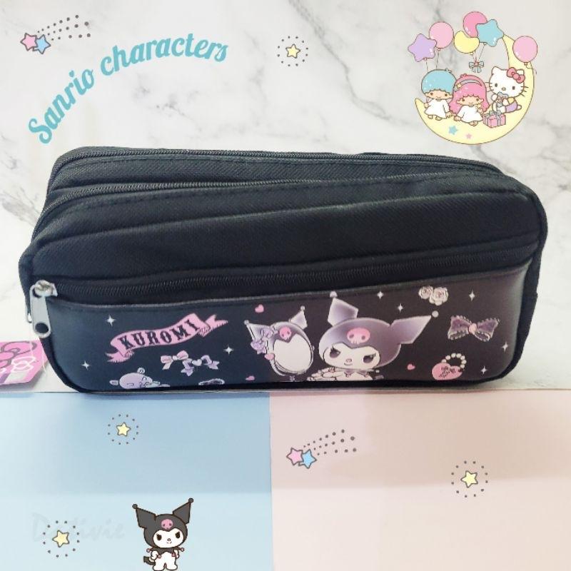 「日本🇯🇵」三拉筆袋-三麗鷗SANRIO 庫洛米黑/庫洛米紫/KITTY/雙子星 正版授權-細節圖5