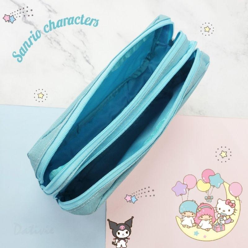 「日本🇯🇵」三拉筆袋-三麗鷗SANRIO 庫洛米黑/庫洛米紫/KITTY/雙子星 正版授權-細節圖6