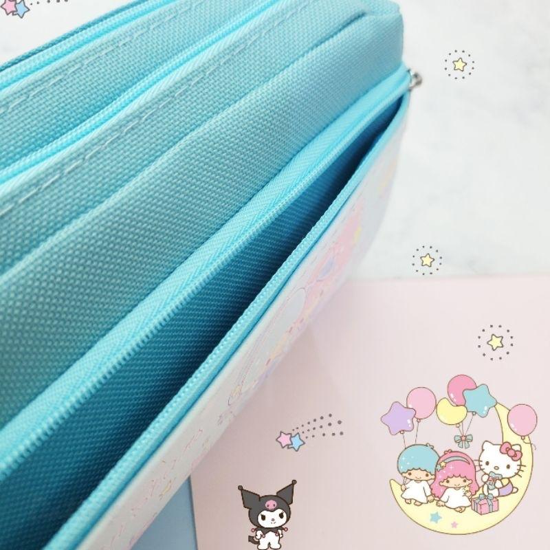 「日本🇯🇵」三拉筆袋-三麗鷗SANRIO 庫洛米黑/庫洛米紫/KITTY/雙子星 正版授權-細節圖7