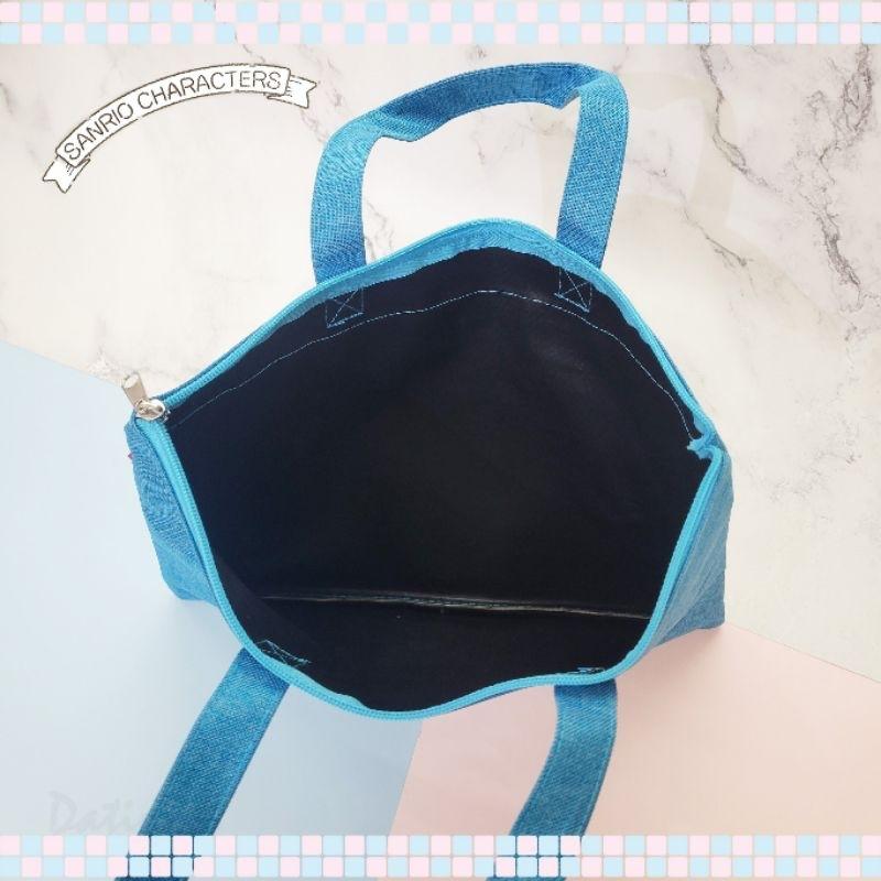 「日本🇯🇵」資料袋(手提袋)-三麗鷗SANRIO 庫洛米紫/庫洛米黑/雙子星/KITTY 正版授權-細節圖2