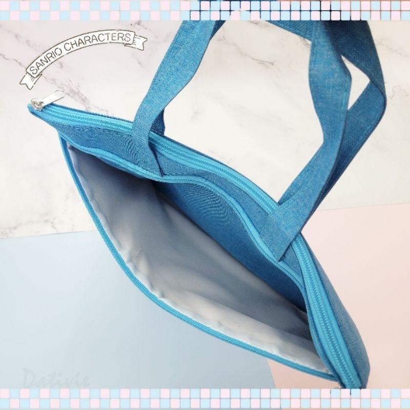 「日本🇯🇵」資料袋(手提袋)-三麗鷗SANRIO 庫洛米紫/庫洛米黑/雙子星/KITTY 正版授權-細節圖3