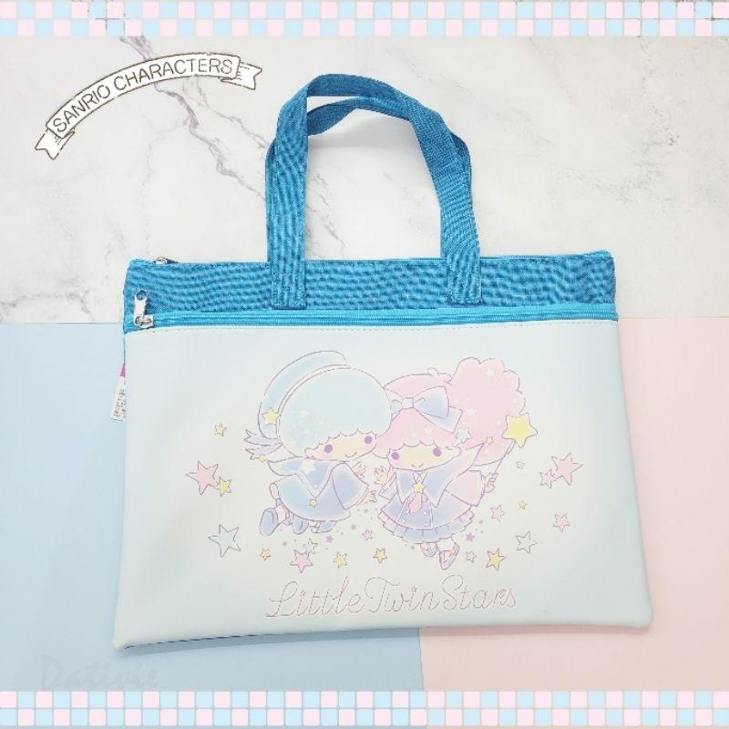 「日本🇯🇵」資料袋(手提袋)-三麗鷗SANRIO 庫洛米紫/庫洛米黑/雙子星/KITTY 正版授權-細節圖5