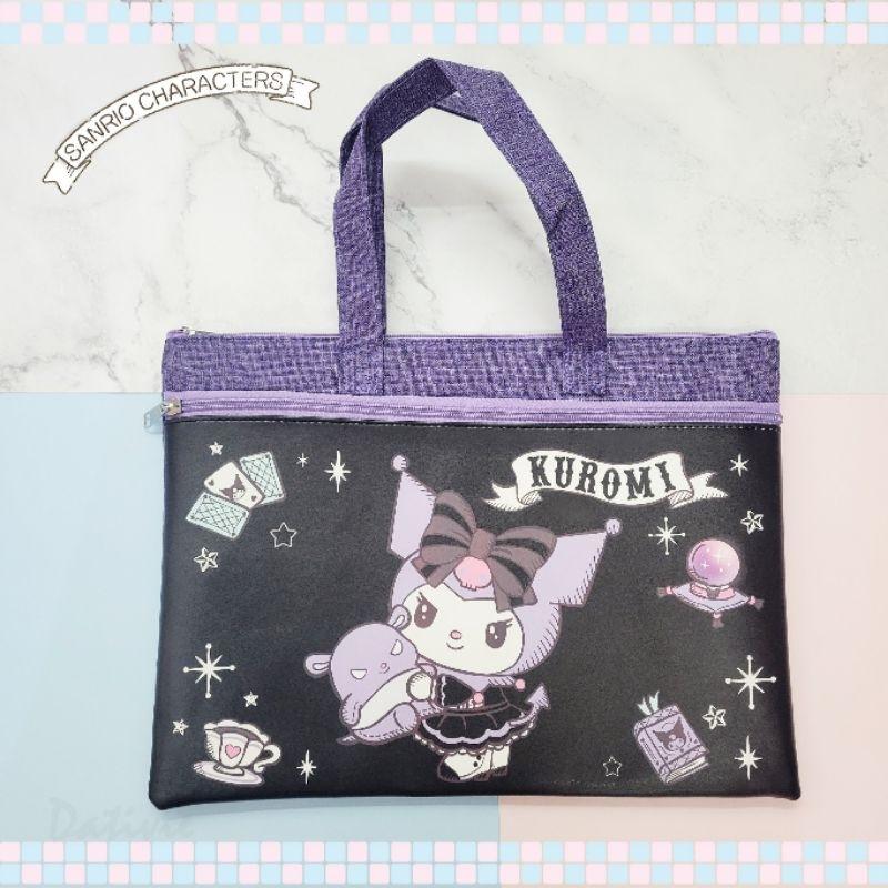 「日本🇯🇵」資料袋(手提袋)-三麗鷗SANRIO 庫洛米紫/庫洛米黑/雙子星/KITTY 正版授權-細節圖7