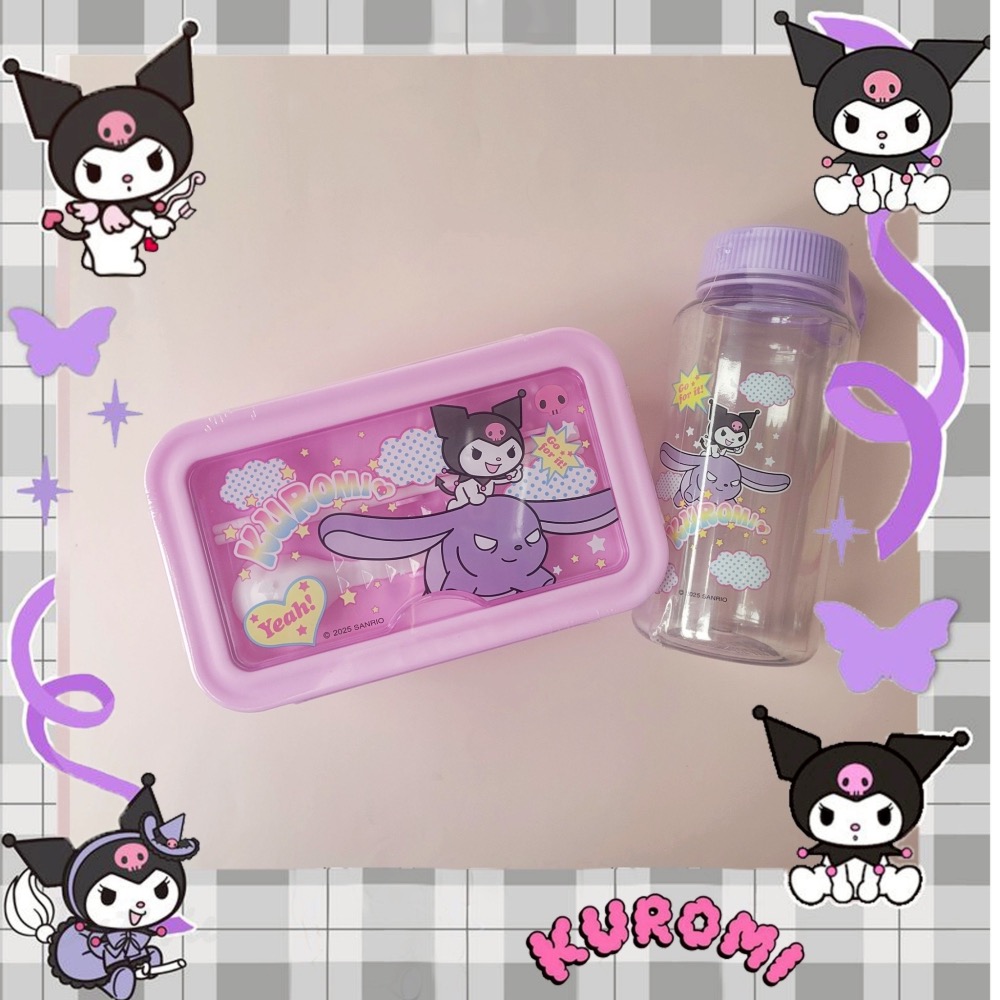 水壺飯盒組-酷洛米 三麗鷗 SANRIO 正版授權 (聖誕節交換禮物首選)-細節圖2