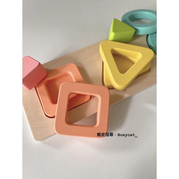 Busycat 圖形顏色認識拼板 益智玩具 形狀配對 寶寶手抓板 寶寶幾何形狀認知玩具 幾何形狀 幼兒教育首選-細節圖6