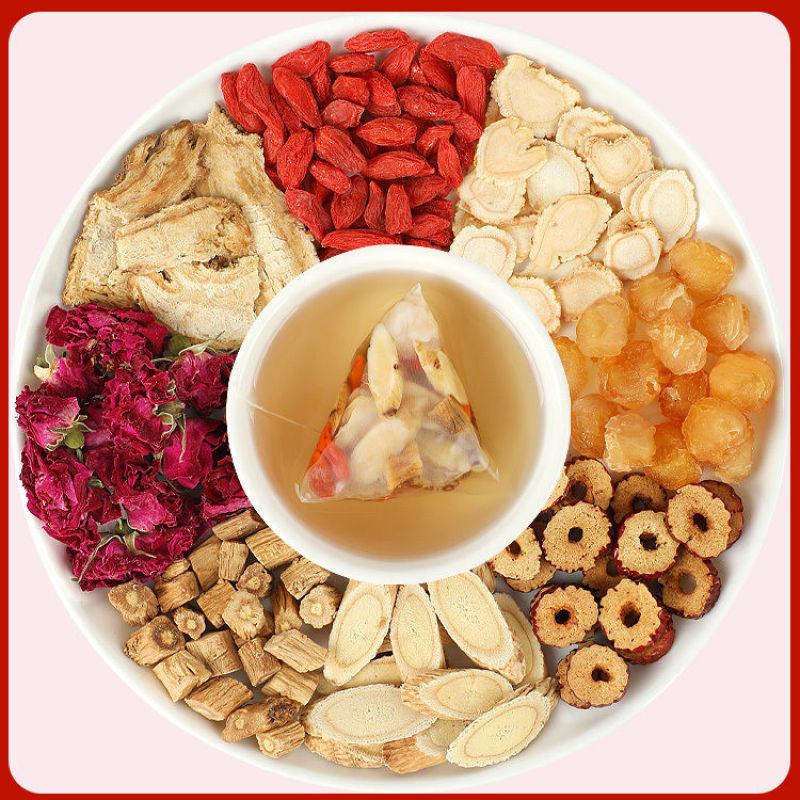 黄芪当归党参桂圆红枣枸杞人参玫瑰花补气养血女人养生茶包女生茶-細節圖6