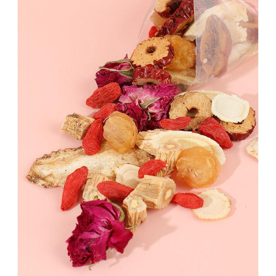 黄芪当归党参桂圆红枣枸杞人参玫瑰花补气养血女人养生茶包女生茶-細節圖8