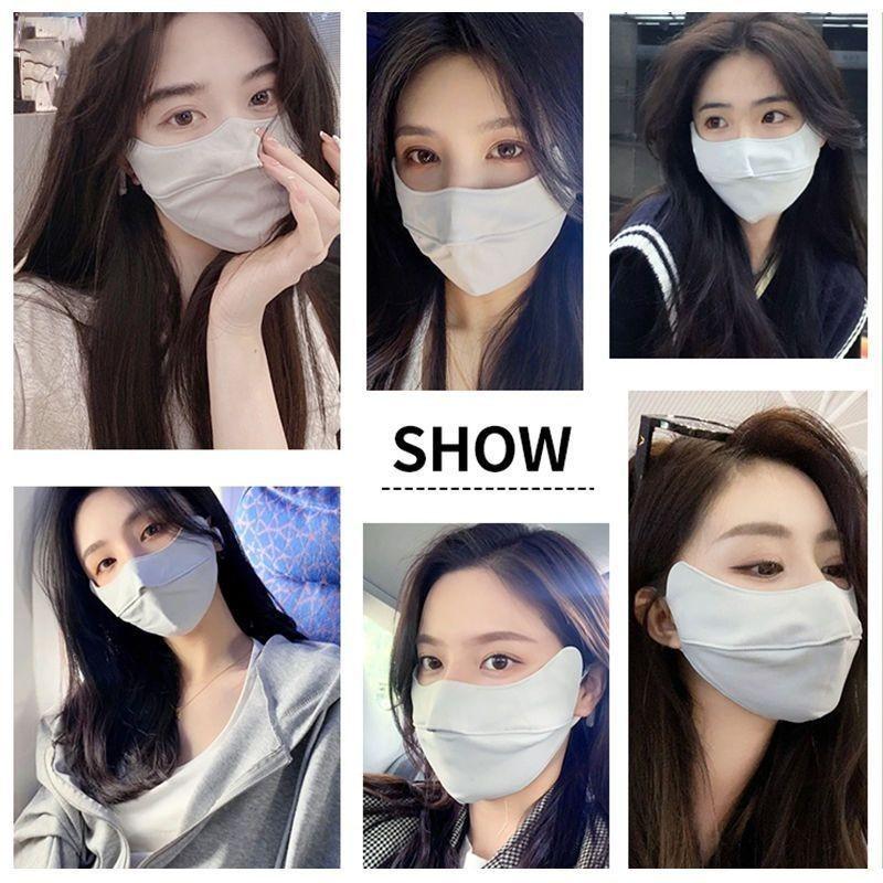 冰丝防晒口罩女护眼角防紫外线透气面罩遮脸护脸可水洗高颜值薄款-細節圖5