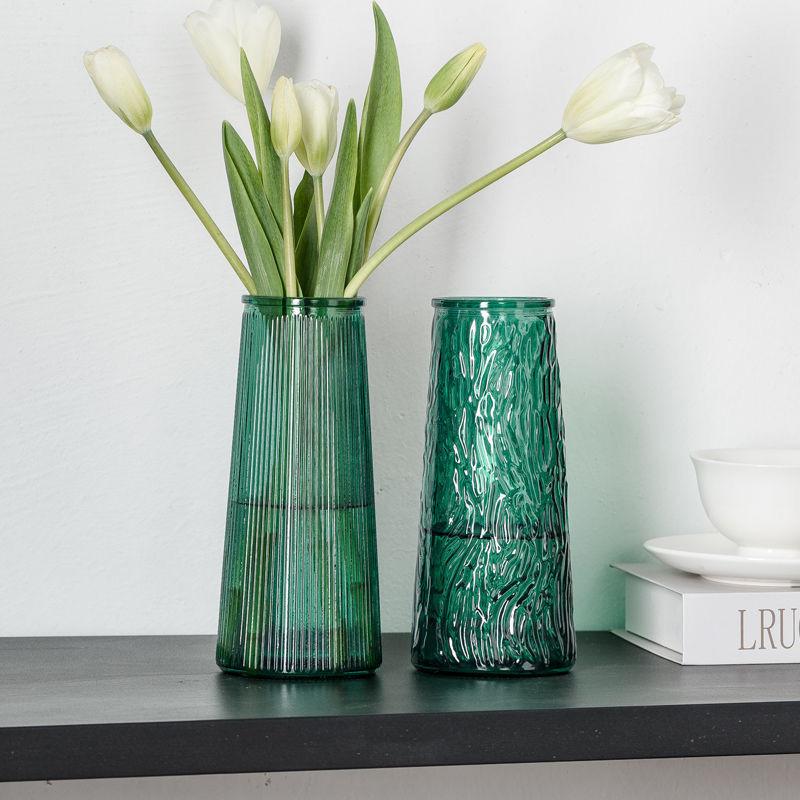簡約透明玻璃花瓶桌面插花水養乾燥花鮮花花瓶ins風高顏值客廳擺件-細節圖2