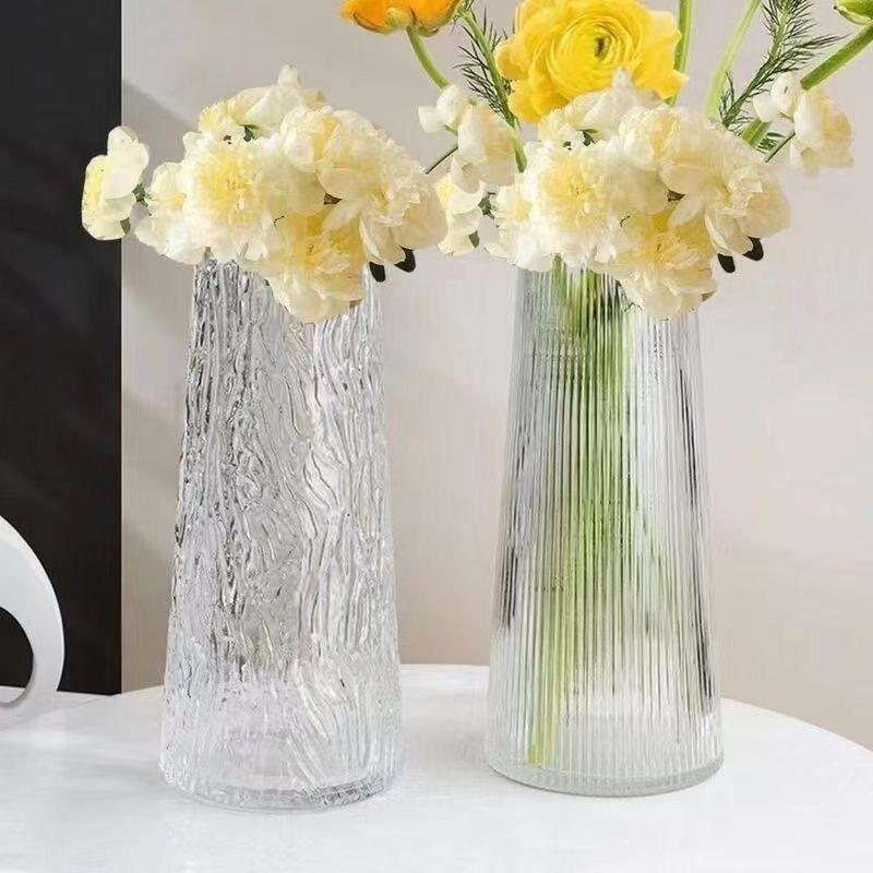 簡約透明玻璃花瓶桌面插花水養乾燥花鮮花花瓶ins風高顏值客廳擺件-細節圖4