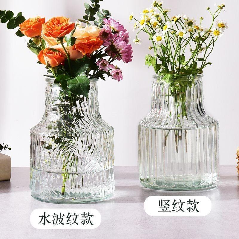 簡約透明玻璃花瓶桌面插花水養乾燥花鮮花花瓶ins風高顏值客廳擺件-細節圖6