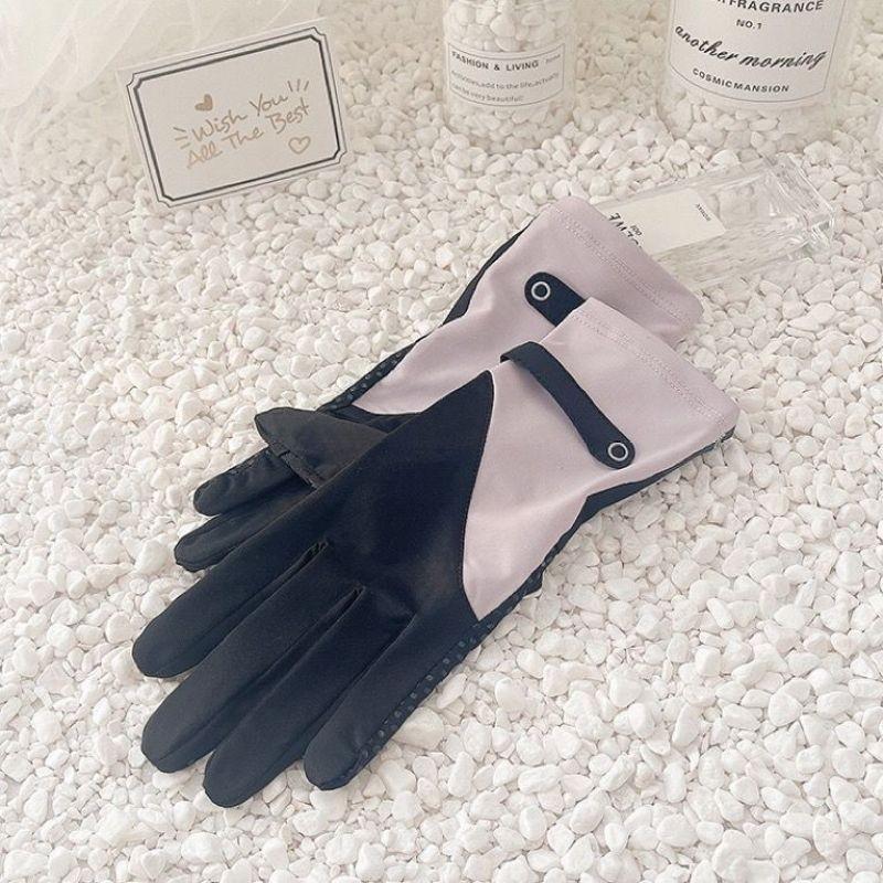 夏季女防曬手套防紫外線冰袖冰絲觸屏戶外防滑自行車薄款開車騎行-細節圖4
