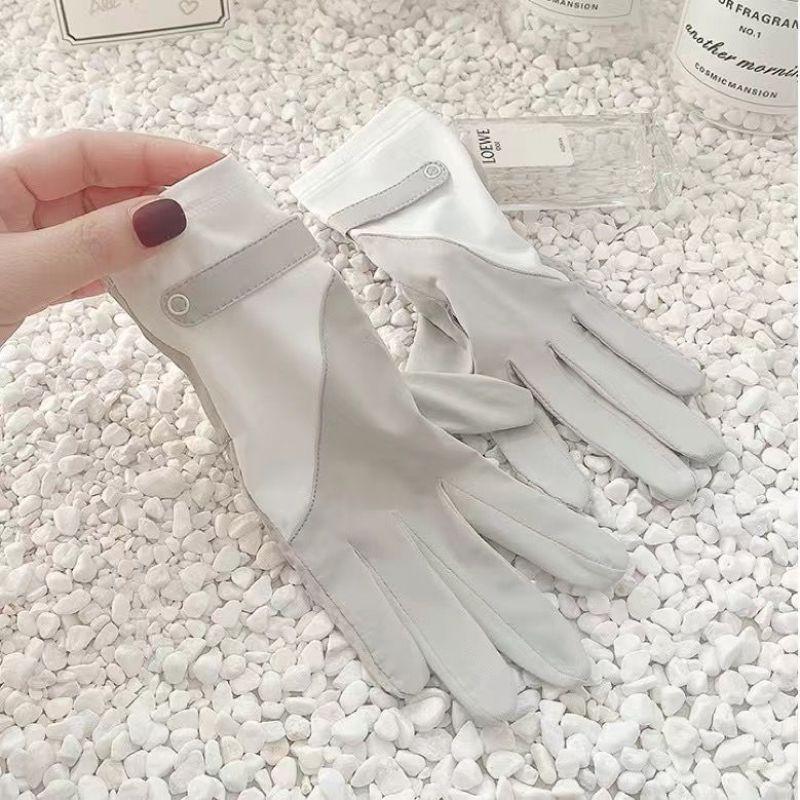 夏季女防曬手套防紫外線冰袖冰絲觸屏戶外防滑自行車薄款開車騎行-細節圖7