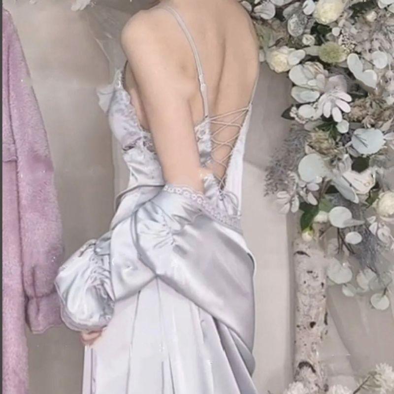 超大尺寸300公斤春秋睡裙宮廷風花邊蕾絲吊帶純欲風高級感睡衣家居服-細節圖9