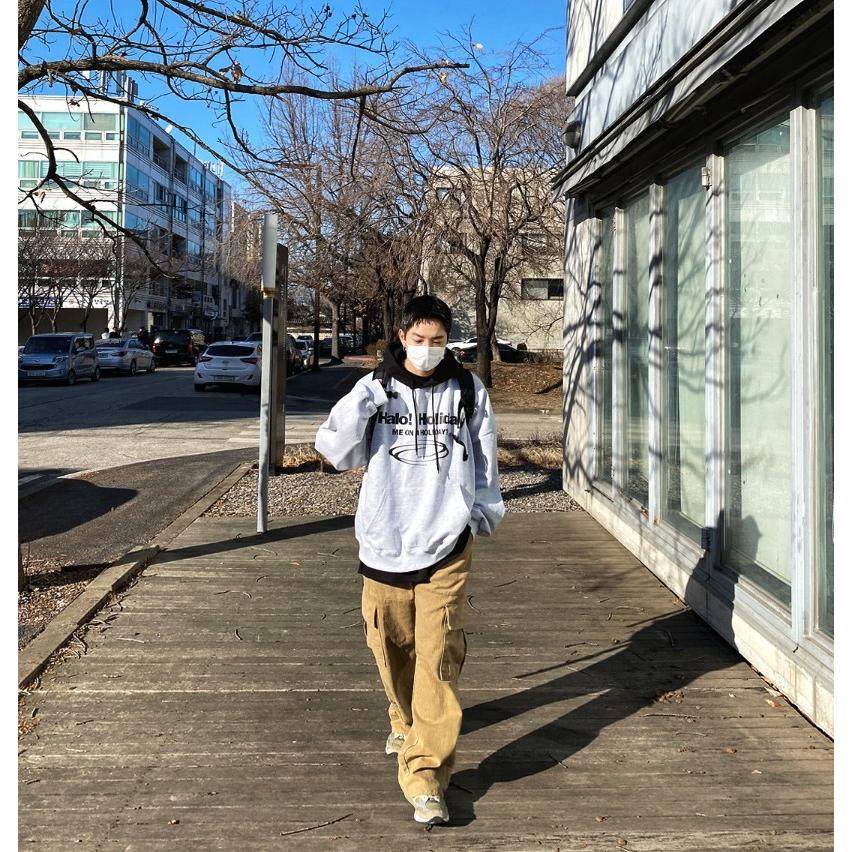 拼接撞色重磅寬大帽T 帽T 韓版 帽踢 情侶衣 長袖  刺繡 內刷毛 寬鬆 男女皆可 落肩 男裝 撞色感-細節圖6